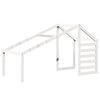 vidaXL Hochbett mit Dach Wei&szlig; 80x200 cm Massivholz Kiefer