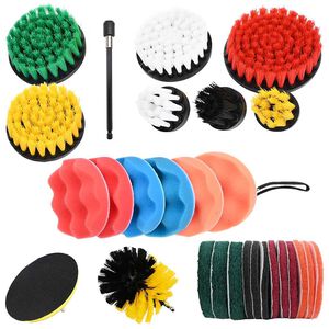 vidaXL Auto B&uuml;rsten Set Mehrfarbig Poly-Rattan