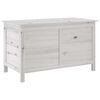 vidaXL Gartentruhe Wei&szlig; 99x49,5x58,5 cm Massivholz Tanne