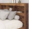 vidaXL Aufbewahrungskopfteil mit Regal Altholz 140 cm Holzwerkstoff