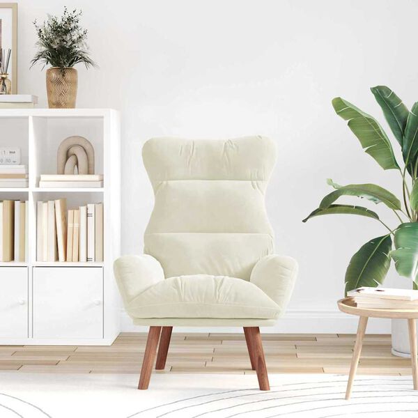 vidaXL Sessel Creme 69 x 74 x 93 cm Samt