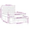 vidaXL Boxspringbett mit Matratze Rosa 140x200 cm Samt
