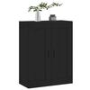 vidaXL Wandschrank Schwarz 69,5x34x90 cm Holzwerkstoff