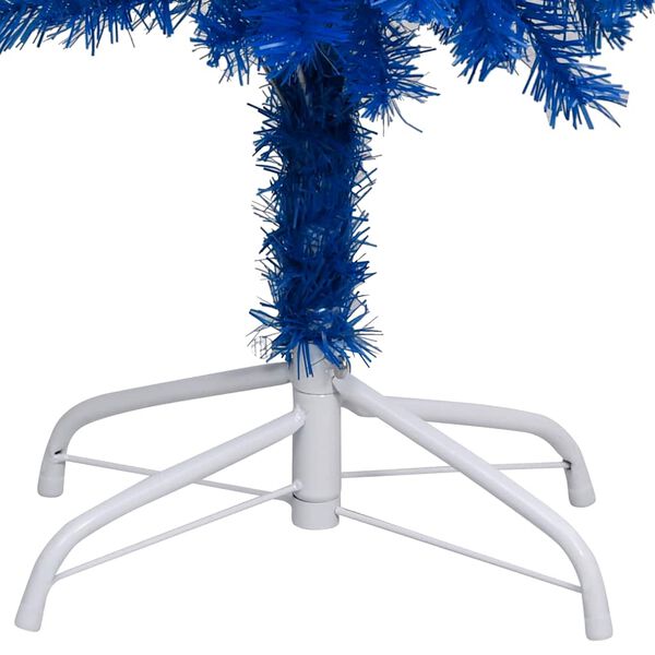 vidaXL K&uuml;nstlicher Weihnachtsbaum Beleuchtung & Kugeln Blau 150 cm
