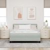 vidaXL LED Boxspringbett mit Matratze Hellgrau 160 x 200 cm Samt