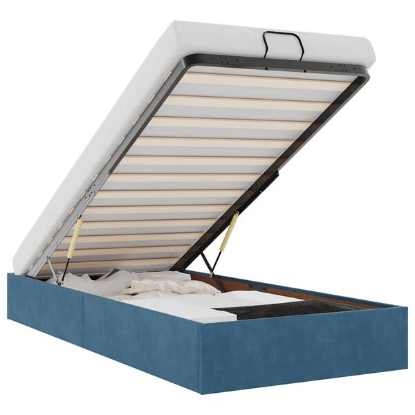 vidaXL Ottoman-Bett ohne Matratze Dunkelblau 80x200 cm Samt
