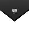 vidaXL Küchenrückwand 2 pcs Schwarz 110 x 50 cm Gehärtetes Glas