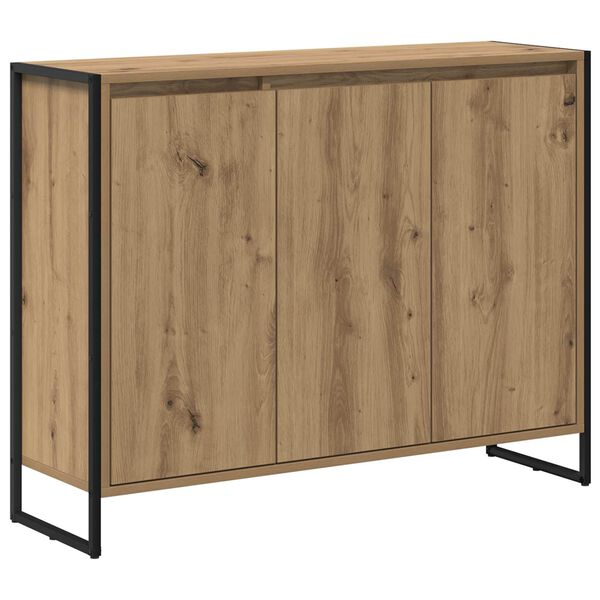 vidaXL Seitenschrank Kunsthandwerk Eiche 96,5 x 30 x 75 cm