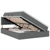 vidaXL LED-Speicherbett mit Matratze Dunkelgrau 140 x 200 cm Stoff