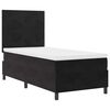 vidaXL LED Boxspringbett mit Matratze Schwarz 90 x 200 cm Stoff