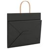 vidaXL Papiertragetaschen 50 Stk. mit Henkeln Schwarz 32x22x28 cm