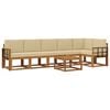 vidaXL Outdoor-Sofagarnitur 7 stk. Natur und Beige