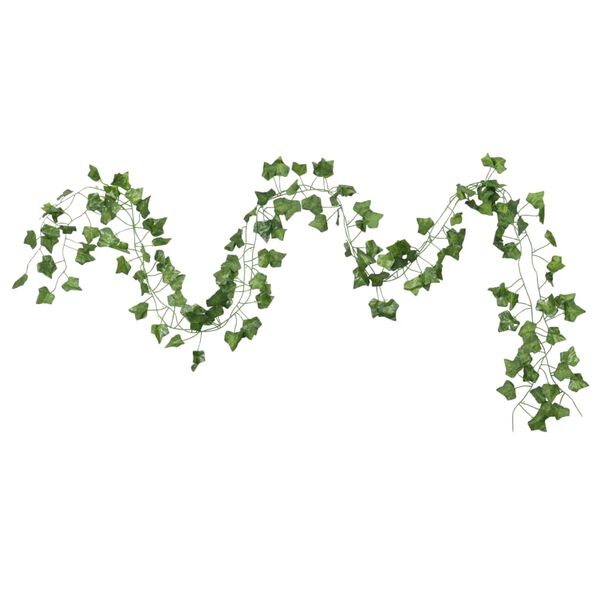 vidaXL Weihnachtskr&auml;nze Efeu 12 Stk. Gr&uuml;n 200 cm