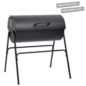 vidaXL Outdoor Grill 3 Stk. 80 x 73 x 90 cm Metall Schwarz
