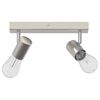 vidaXL Deckenstrahler mit Strahlern Nickel 26 x 6,5 x 11,5 cm Metall