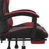 vidaXL Gaming-Stuhl mit Fu&szlig;st&uuml;tze Schwarz und Weinrot Kunstleder