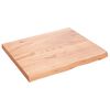 vidaXL Waschtischplatte Hellbraun 60x50x(2-4) cm Massivholz Behandelt