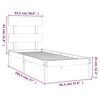 vidaXL Massivholzbett 90x190 cm