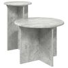 vidaXL Beistelltisch-Set mit Speicher 2 pcs Betongrau Holzwerkstoff
