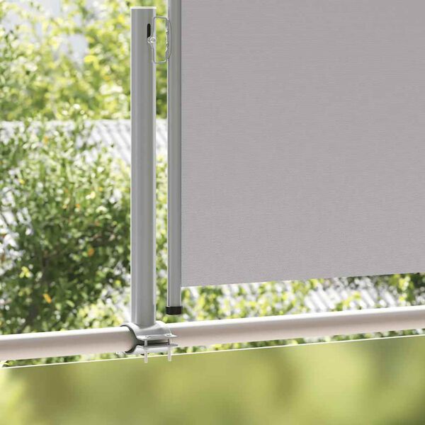 vidaXL Ausziehbare Seitenmarkise 120x300 cm Grau