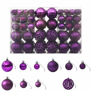 vidaXL 100-tlg. Weihnachtskugel-Set Lila