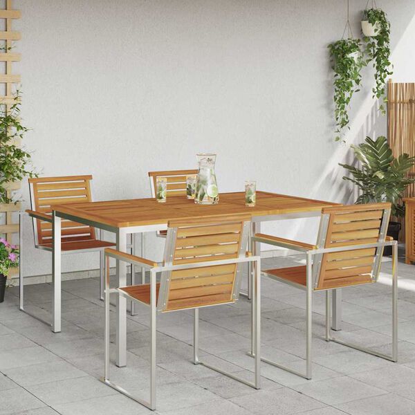 vidaXL Esstisch Braun 150 x 90 x 75 cm Massivholz Akazie