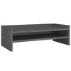 vidaXL Monitorst&auml;nder Grau 50x24x16 cm Massivholz Kiefer