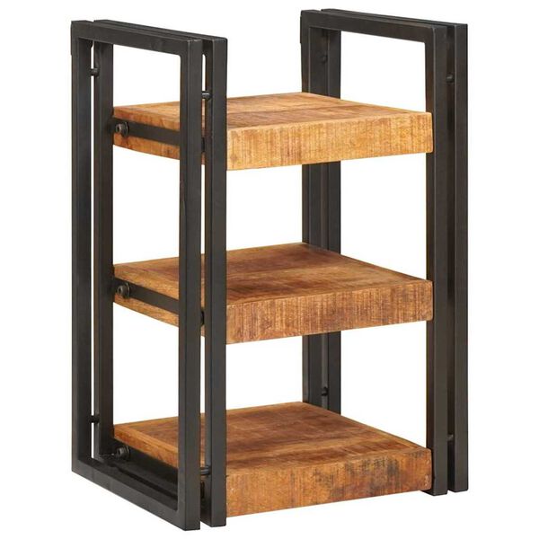 vidaXL Nachttisch 2 pcs Braun und Schwarz Massivholz Mango
