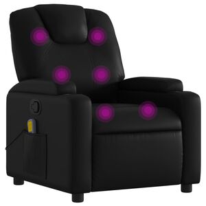 vidaXL Massage-Relaxsessel, Kunstleder, Schwarz