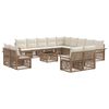 vidaXL Gartensofa-set 14 Stk. Beige und Cremewei&szlig; Poly-Rattan