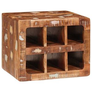 vidaXL Weinregal Braun 44 x 30 x 35 cm Massives upgecyceltes Holz