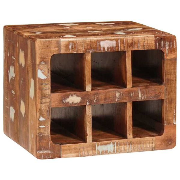 vidaXL Weinregal Braun 44 x 30 x 35 cm Massives recyceltes Holz