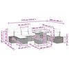 vidaXL Garten-Sofa-Set 9 pcs Beige Poly-Rattan
