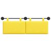 vidaXL H&auml;ngevorderseite Uni Helles Gelb 150 x 55 x 5 cm Cordstoff