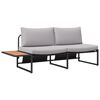 vidaXL Garten Essgruppe 3 pcs Hellgrau Stahl