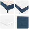 vidaXL Boxspringbett mit Matratze mit Kopfteil Blau 190 x 90 cm Stoff