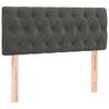 vidaXL Boxspringbett mit Matratze Dunkelgrau 100x200 cm Samt