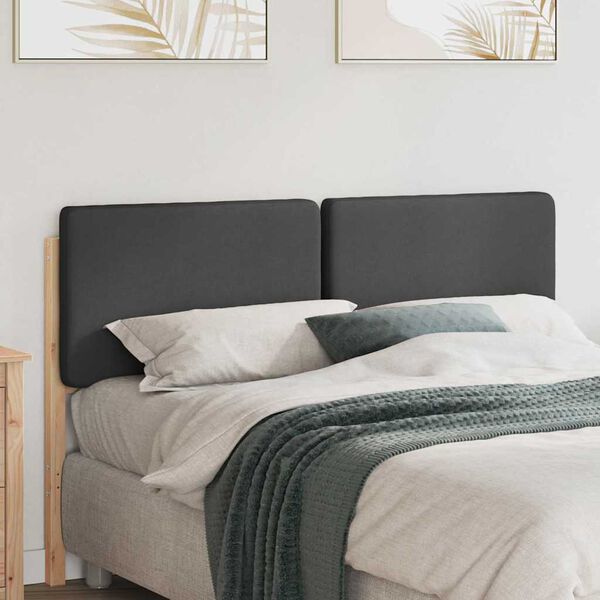 vidaXL Gepolstertes Kopfteil mit Kopfteil Braun und Dunkelgrau 135 cm