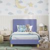 vidaXL Kinderbettgestell mit Kopfteil Jeans blau 90 x 190 cm Stoff