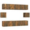 vidaXL 6-tlg. TV-Schrank-Set R&auml;uchereiche Holzwerkstoff