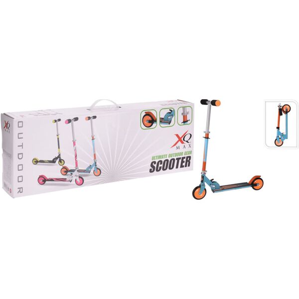XQ Max Faltbarer Roller mit Fu&szlig;bremse Blau und Orange