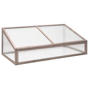vidaXL Gew&auml;chshaus Grau 110x56x39 cm Tannenholz