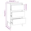 vidaXL Nachttisch Schwarz 40x35x70 cm Holzwerkstoff