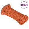 vidaXL Bootsseil Orange 5 mm 100 m Polypropylen