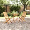 vidaXL Klapp Bistro Set 3 pcs Braun Akazie Massivholz