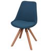 vidaXL Esszimmerst&uuml;hle 4 Stk. Blau Stoff