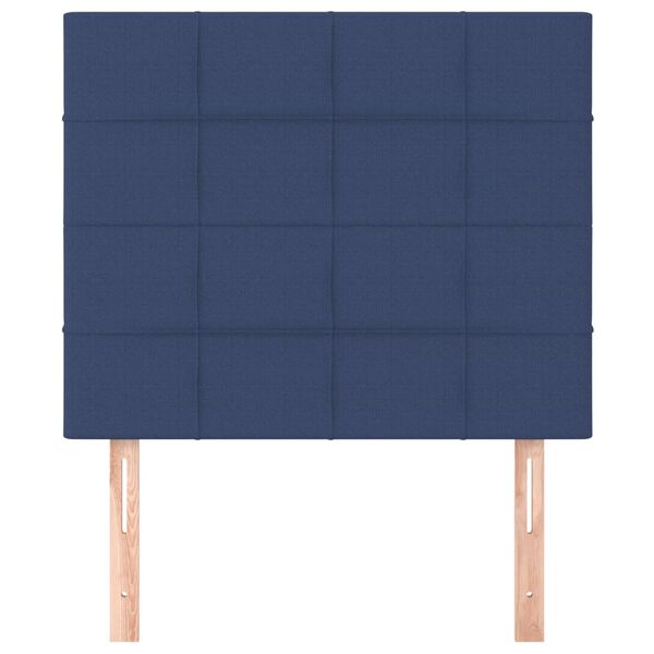 vidaXL Kopfteil Blau 100 x 5 x 118/128 cm Stoff
