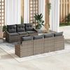 vidaXL Sofa Set mit Kissen mit Speicher 8 pcs Grau Poly-Rattan