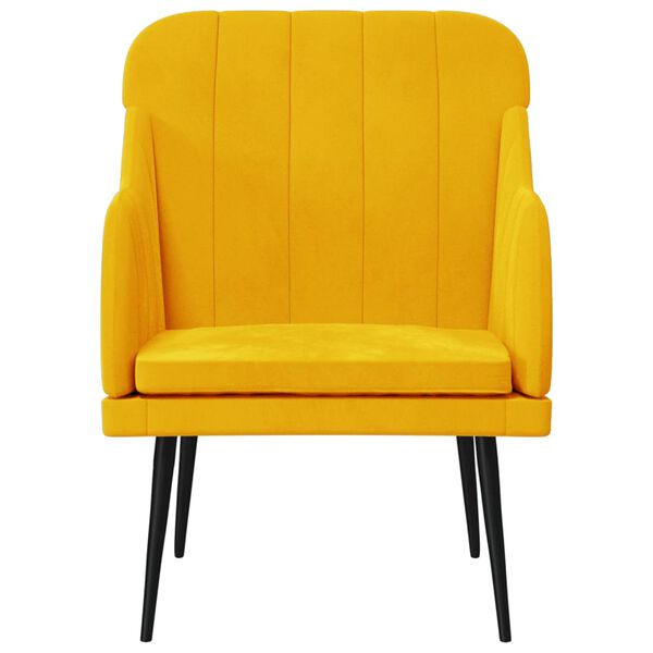 vidaXL Sessel Gelb 63x76x80 cm Samt