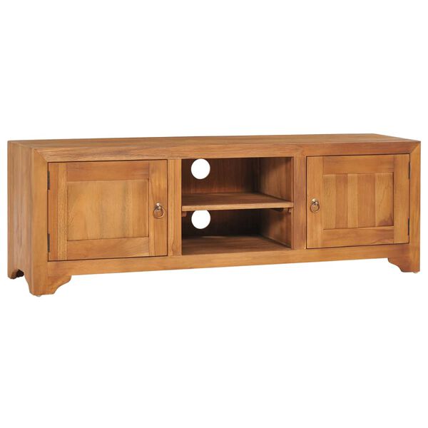 vidaXL TV-Schrank 115x30x40 cm Teak Massivholz